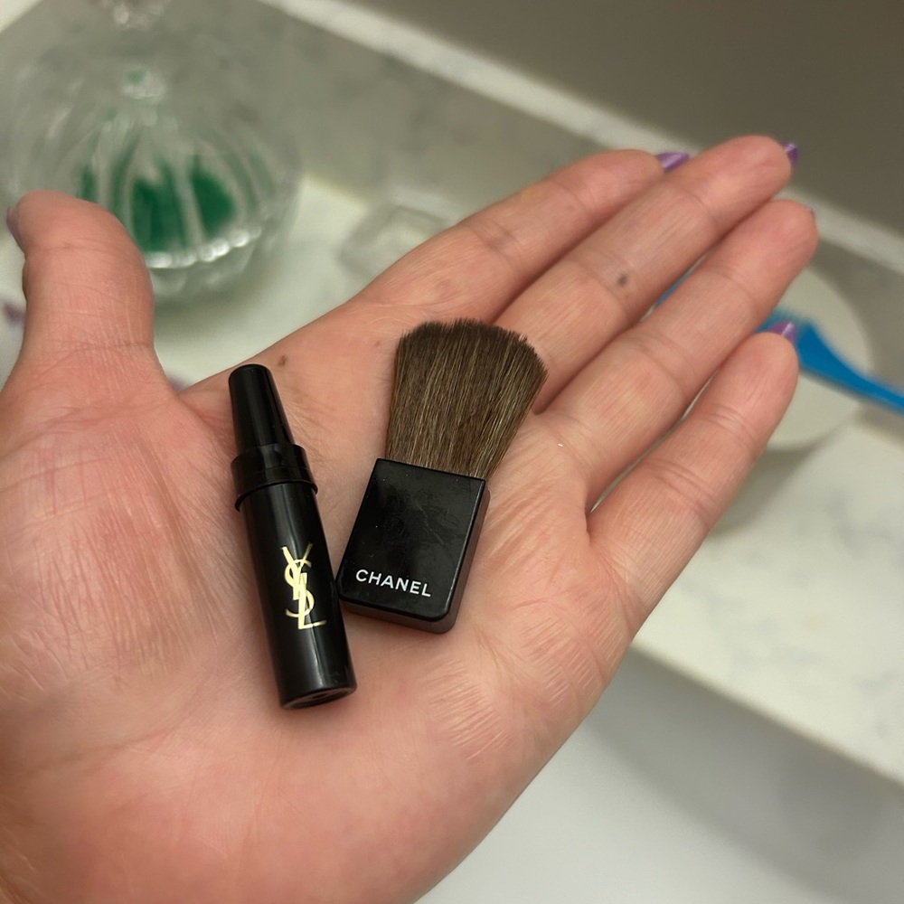 YSL Lipstick and Chanel Brush Set